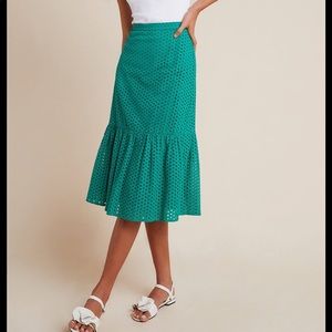 Maeve Aja Eyelet Midi Skirt